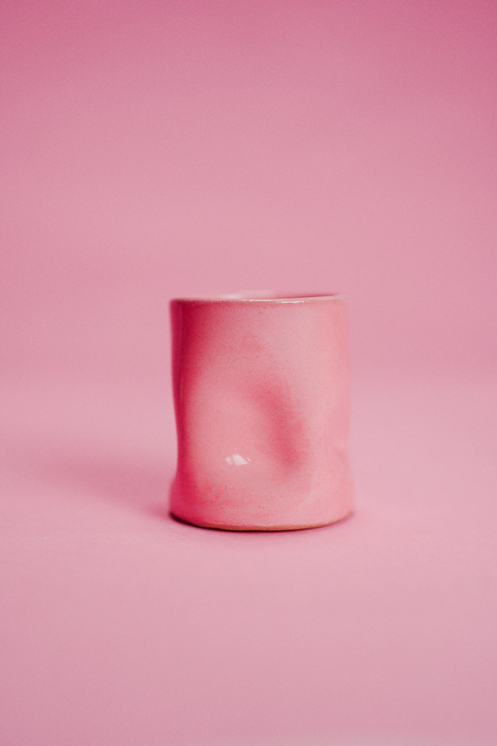 OUL │ DENTED ESPRESSO CUP │ CLASSIC PINK