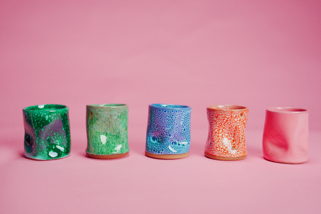 OUL │ DENTED ESPRESSO CUP │ ATLAS GREEN